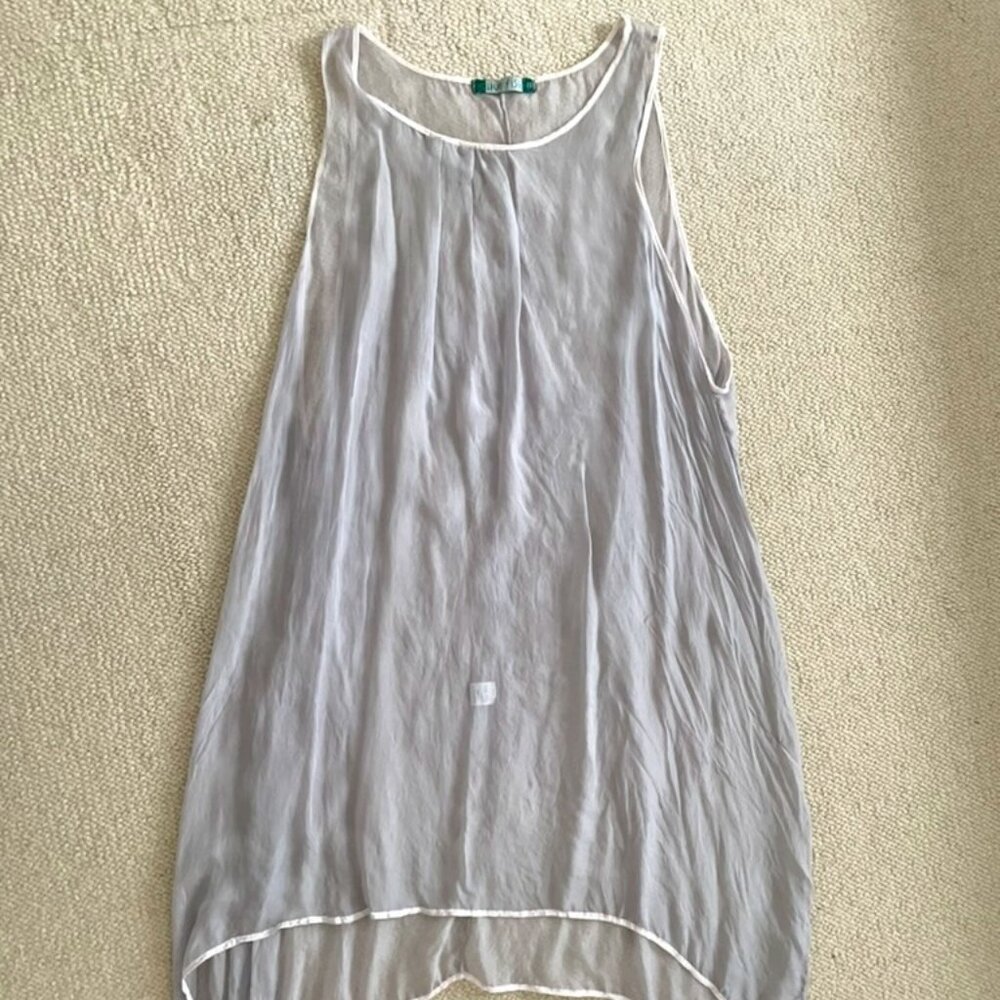 Blue Fish 100% silk sustainble chiffon tunic/shift dress 2